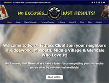 Tablet Screenshot of forcefitnessclub.com